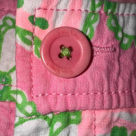 Lilly Pulitzer Callahan Shorts Size 10 Pink Green Butterfly Floral Preppy Y2K - Picture 6 of 6